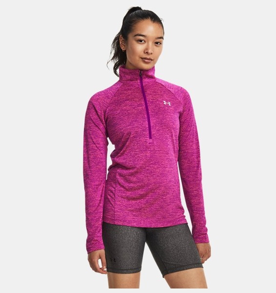 Mor Kadın UA Tech™ Twist ½ Boy Fermuarlı Sweatshirt