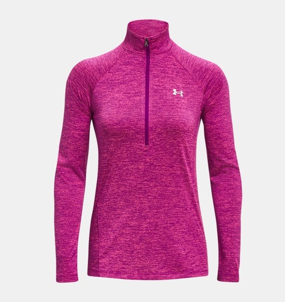 Mor Kadın UA Tech™ Twist ½ Boy Fermuarlı Sweatshirt