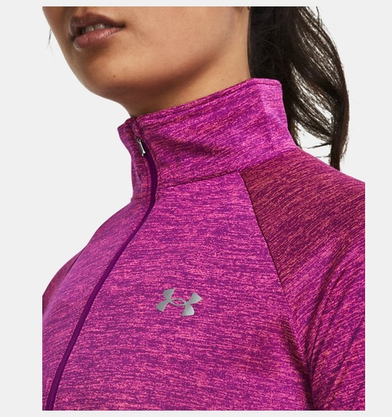 Mor Kadın UA Tech™ Twist ½ Boy Fermuarlı Sweatshirt