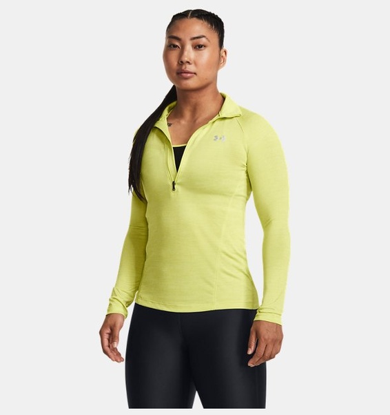 Sarı Kadın UA Tech™ Twist ½ Boy Fermuarlı Sweatshirt