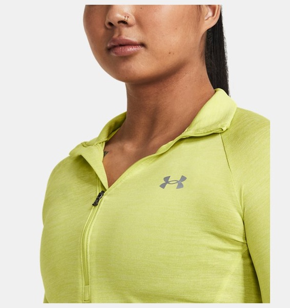 Sarı Kadın UA Tech™ Twist ½ Boy Fermuarlı Sweatshirt