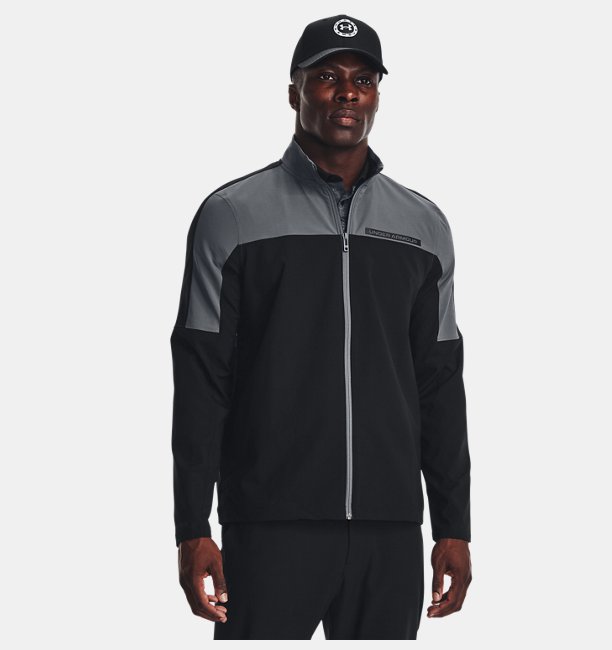 Erkek UA Storm Windstrike Tam Boy Fermuarlı Sweatshirt Siyah