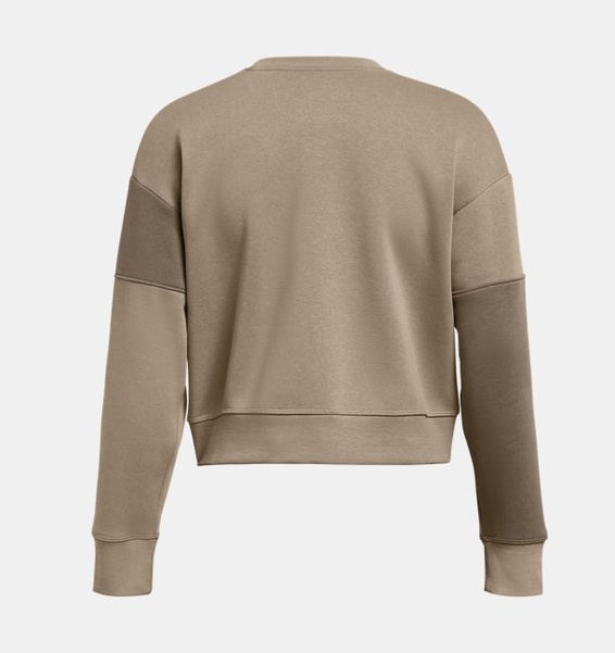 Kahverengi Kadın UA Icon Fleece Crop Crew Uzun Kollu T-shirt