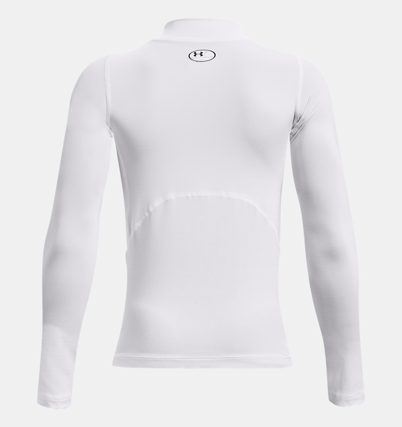 Beyaz Çocuk UA HG Armour Mock Uzun Kollu T-shirt