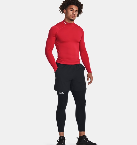 Kırmızı Erkek UA CG Armour Comp Mock Uzun Kollu T-shirt