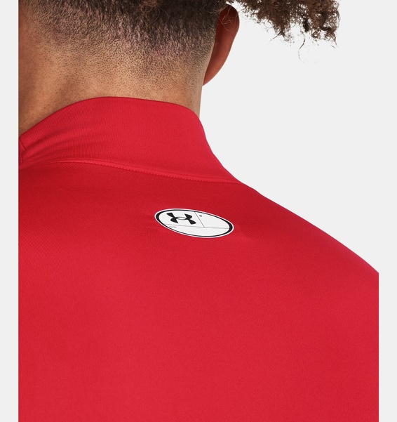 Kırmızı Erkek UA CG Armour Comp Mock Uzun Kollu T-shirt