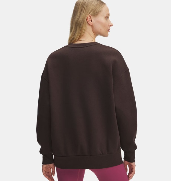 Kahverengi Kadın UA Icon Fleece Oversized Bisiklet Yaka Sweatshirt