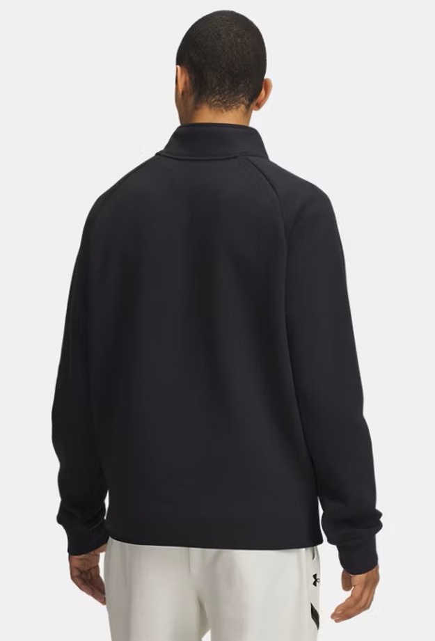 Erkek UA Unstoppable Fleece Half Zip Sweatshirt Siyah 198632726082