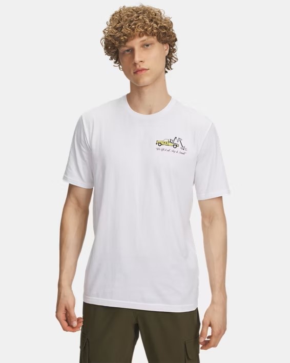 Beyaz Erkek UA 60/40S Body Shop Kısa Kollu T-Shirt