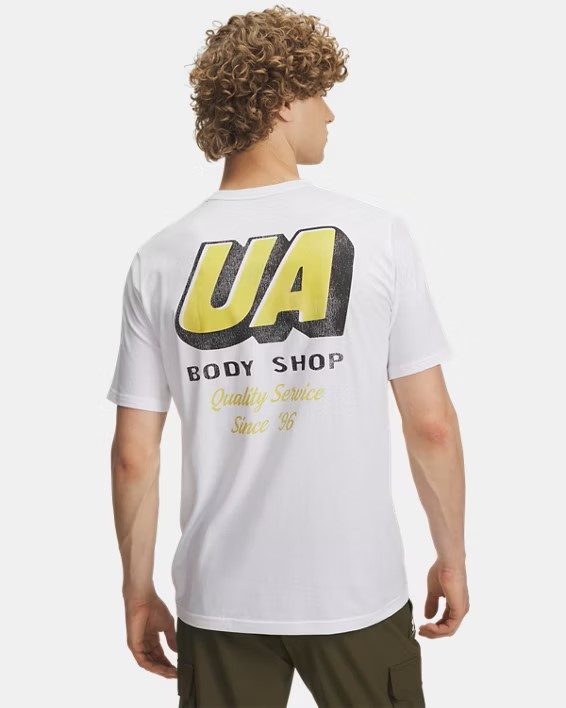 Beyaz Erkek UA 60/40S Body Shop Kısa Kollu T-Shirt