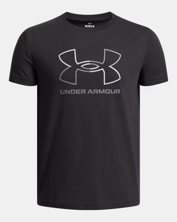Siyah Erkek Çocuk UA GL Foundation Kısa Kollu T-Shirt