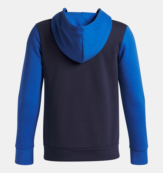 Mavi Erkek Çocuk UA Rival Fleece Colorblock Graphic Kapüşonlu Sweatshirt