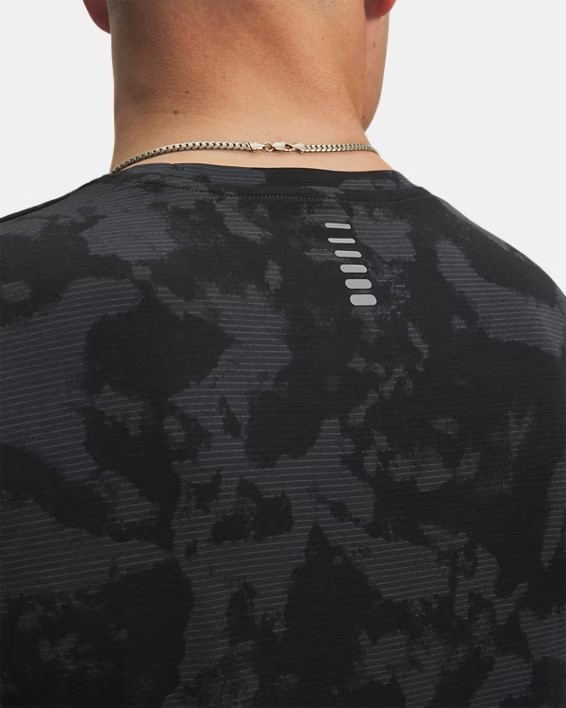 Gri Erkek UA Launch Printed Kısa Kollu T-Shirt