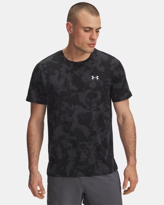 Gri Erkek UA Launch Printed Kısa Kollu T-Shirt