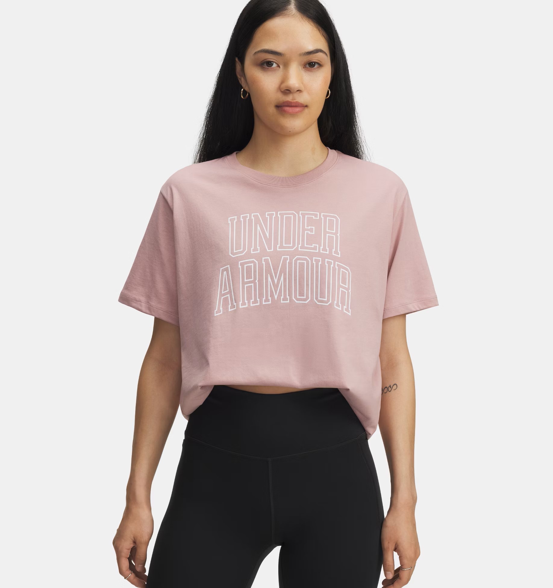Kadın UA Rival Oversize Campus Tee T-Shirt Pembe
