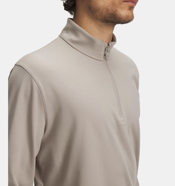 Kahverengi Erkek UA Meridian 1/4 Fermuarlı Uzun Kollu T-shirt