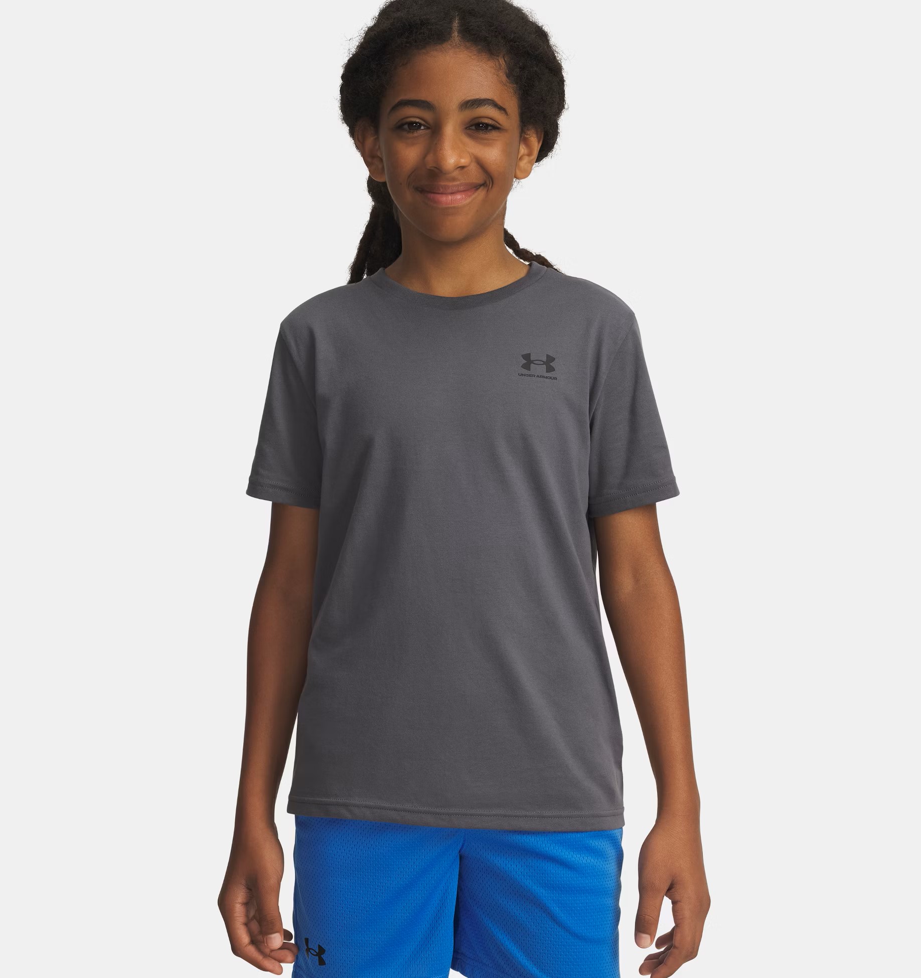 Erkek Çocuk UA Sportstyle LC T-shirt Gri