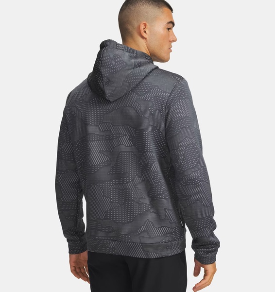 Gri Erkek UA Drive Midlayer Jacquard Kapüşonlu Sweatshirt