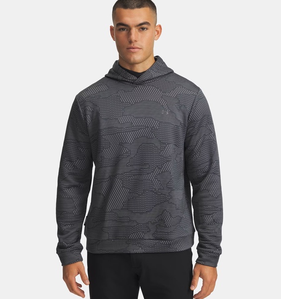 Gri Erkek UA Drive Midlayer Jacquard Kapüşonlu Sweatshirt