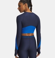 Kadın UA HeatGear Rib 1/4 Fermuarlı Uzun Kollu T-Shirt