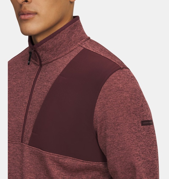 Bordo Erkek UA Drive Sweaterfleece Yarım Fermuarlı Sweatshirt