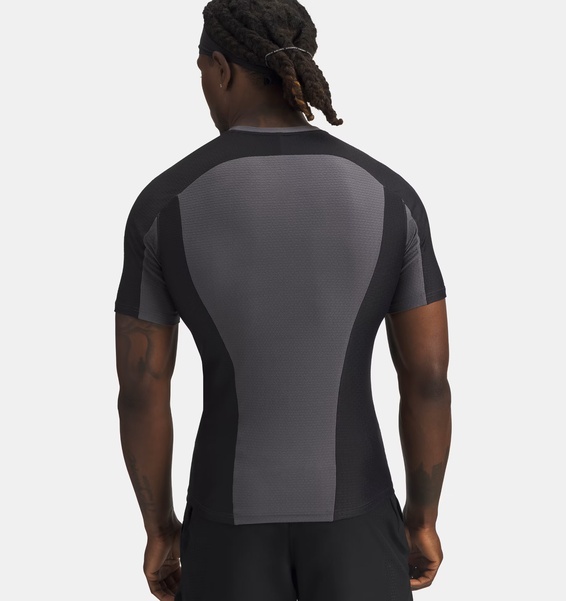 Gri Erkek UA Halo Bonded Auxetic Kısa Kollu T-Shirt
