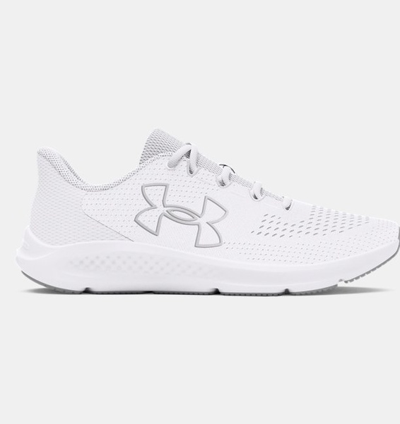 Beyaz Kadın UA Charged Pursuit 3 Big Logo Koşu Ayakkabısı