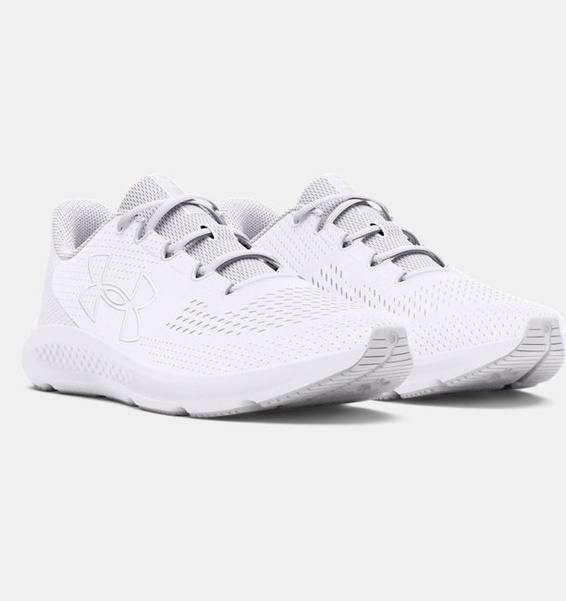 Beyaz Kadın UA Charged Pursuit 3 Big Logo Koşu Ayakkabısı