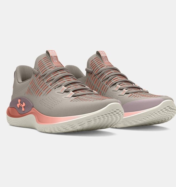 Gri Kadın UA Flow Dynamic IntelliKnit Ele-Grit Antrenman Ayakkabısı