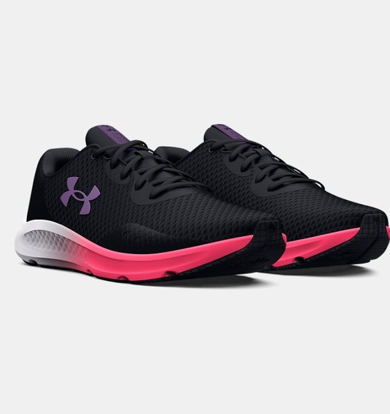 Siyah Kadın UA Charged Pursuit 3 Koşu Ayakkabısı