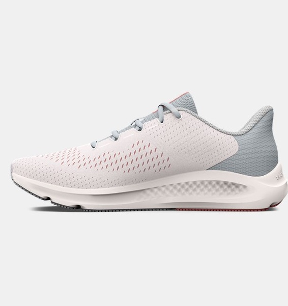 Beyaz Kadın UA Charged Pursuit 3 Big Logo Koşu Ayakkabısı