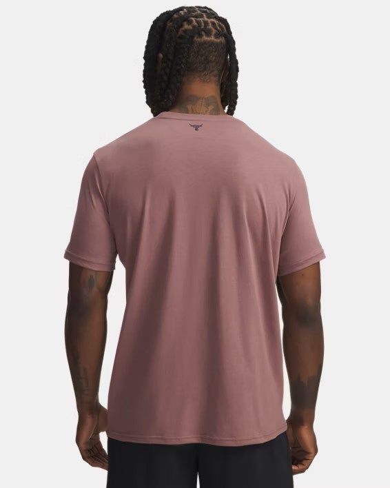 Kahverengi Erkek UA Project Rock Kısa Kollu 1 T-Shirt