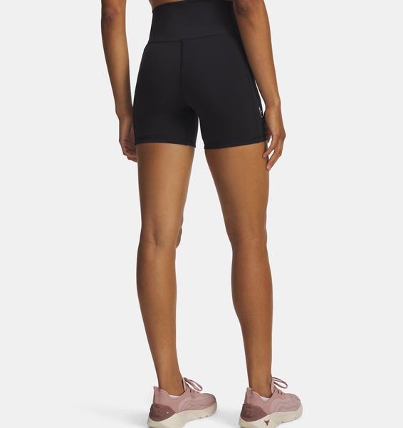 Siyah Kadın UA Project Rock Middie Kısa Tayt