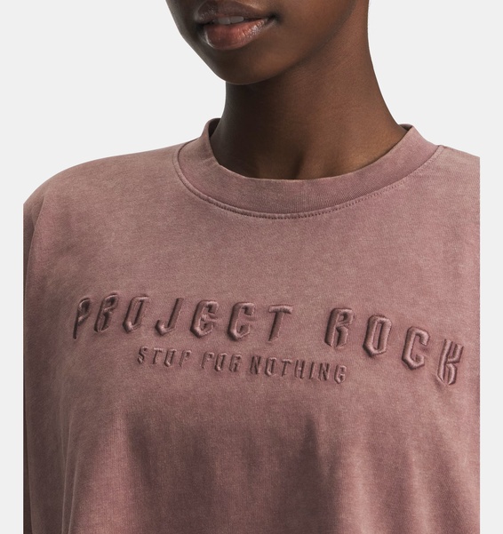 Kahverengi Kadın UA Project Rock Statement Graphic Kısa Kollu T-Shirt