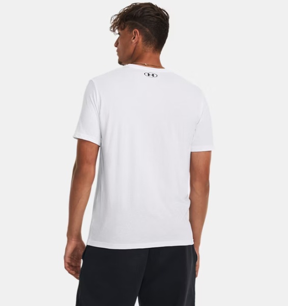 Beyaz Erkek UA Camo Chest Stripe Kısa Kollu T-shirt