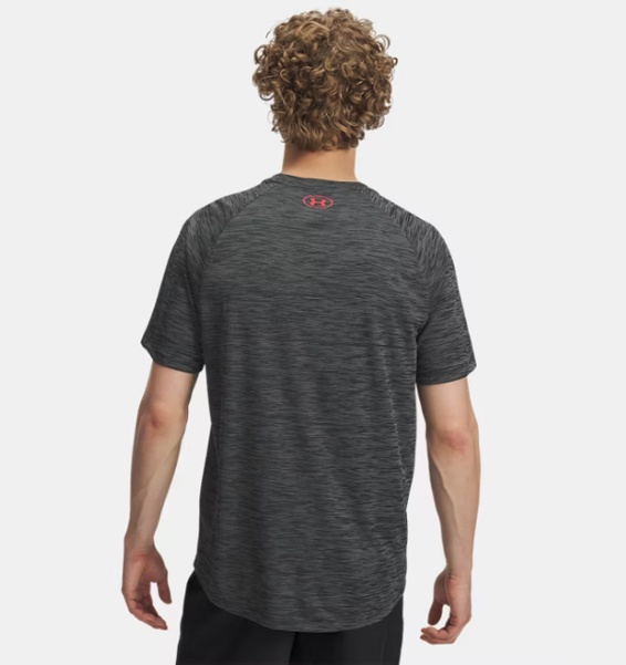 Siyah Erkek UA Tech Textured Kısa Kollu T-shirt