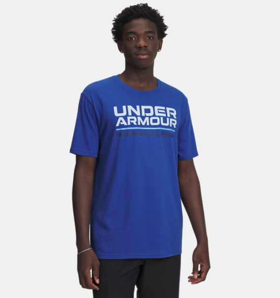Mavi Erkek UA Wordmark Kısa Kollu T-shirt