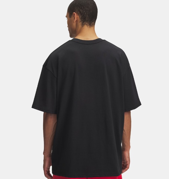 Siyah Erkek UA Heavyweight Hoops Branded Kısa Kollu T-Shirt