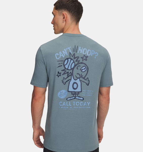 Mavi Erkek UA 60/40S Can't Hoop Kısa Kollu T-Shirt