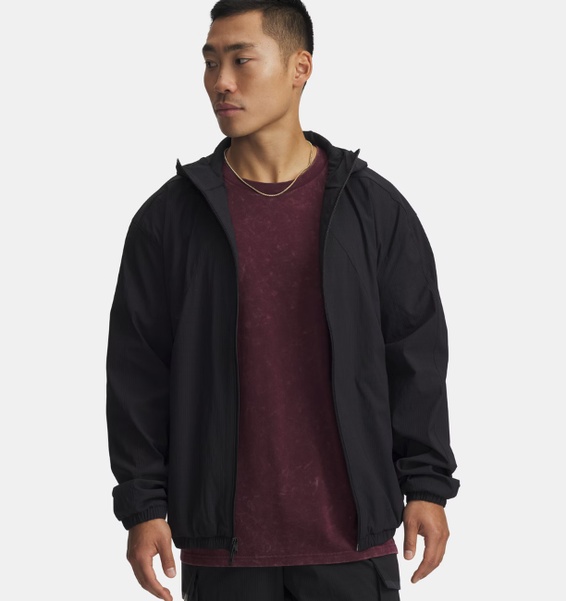 Siyah Erkek UA Unstoppable TXTR Woven Ceket