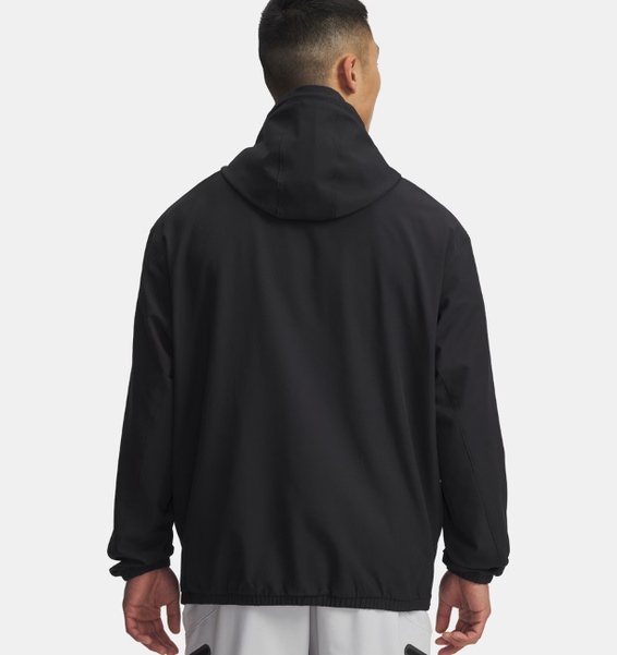 Siyah Erkek UA Unstoppable Woven Kapüşonlu Sweatshirt