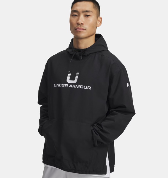 Siyah Erkek UA Unstoppable Woven Kapüşonlu Sweatshirt