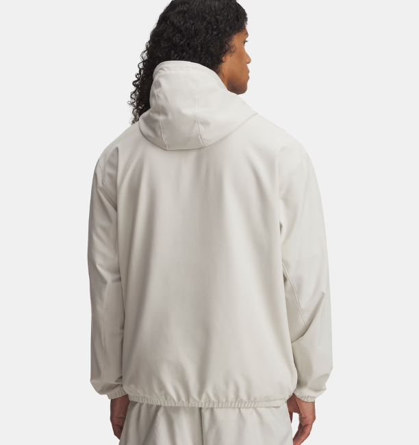 Erkek UA Unstoppable Woven Kapüşonlu Sweatshirt Beyaz