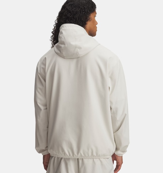 Beyaz Erkek UA Unstoppable Woven Kapüşonlu Sweatshirt