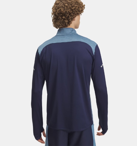 Mavi Erkek UA Tech Utility 1/4 Fermuarlı Sweatshirt