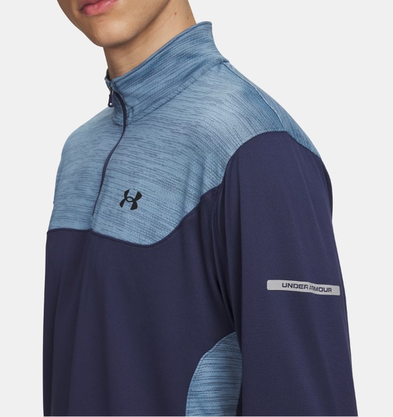 Mavi Erkek UA Tech Utility 1/4 Fermuarlı Sweatshirt
