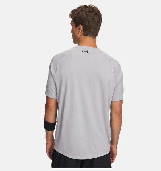 Beyaz Erkek UA Tech Textured Kısa Kollu T-shirt
