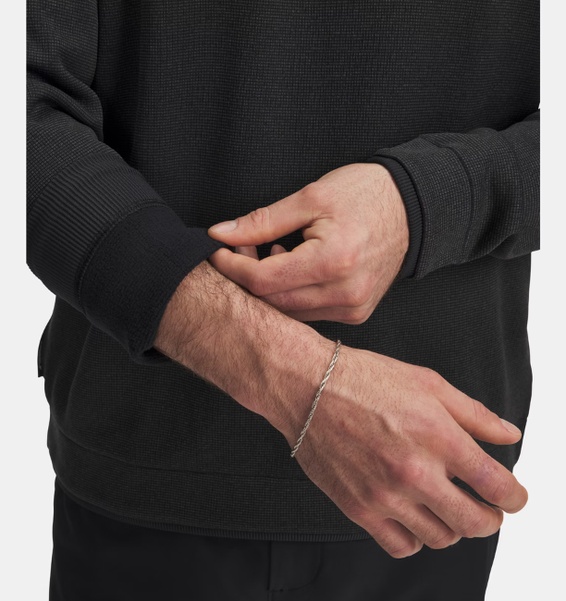 Siyah Erkek UA Sweater Fleece Crew Sweatshirt