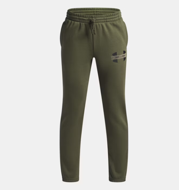 Erkek Çocuk UA Rival Fleece Colorblock Graphic Eşofman Altı Yeşil
