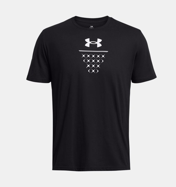Siyah Erkek UA Bball Net Icon Kısa Kollu T-shirt